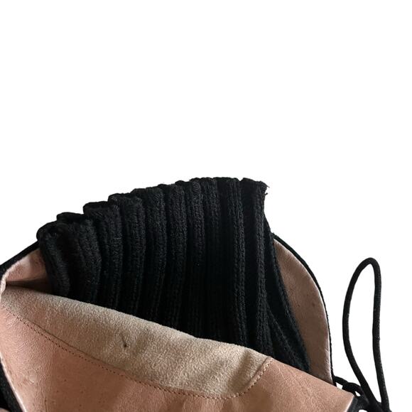 Lands’ End Black Suede Knee High Lace Up Winter Riding Boots Women’s Size 6B - Picture 4 of 8